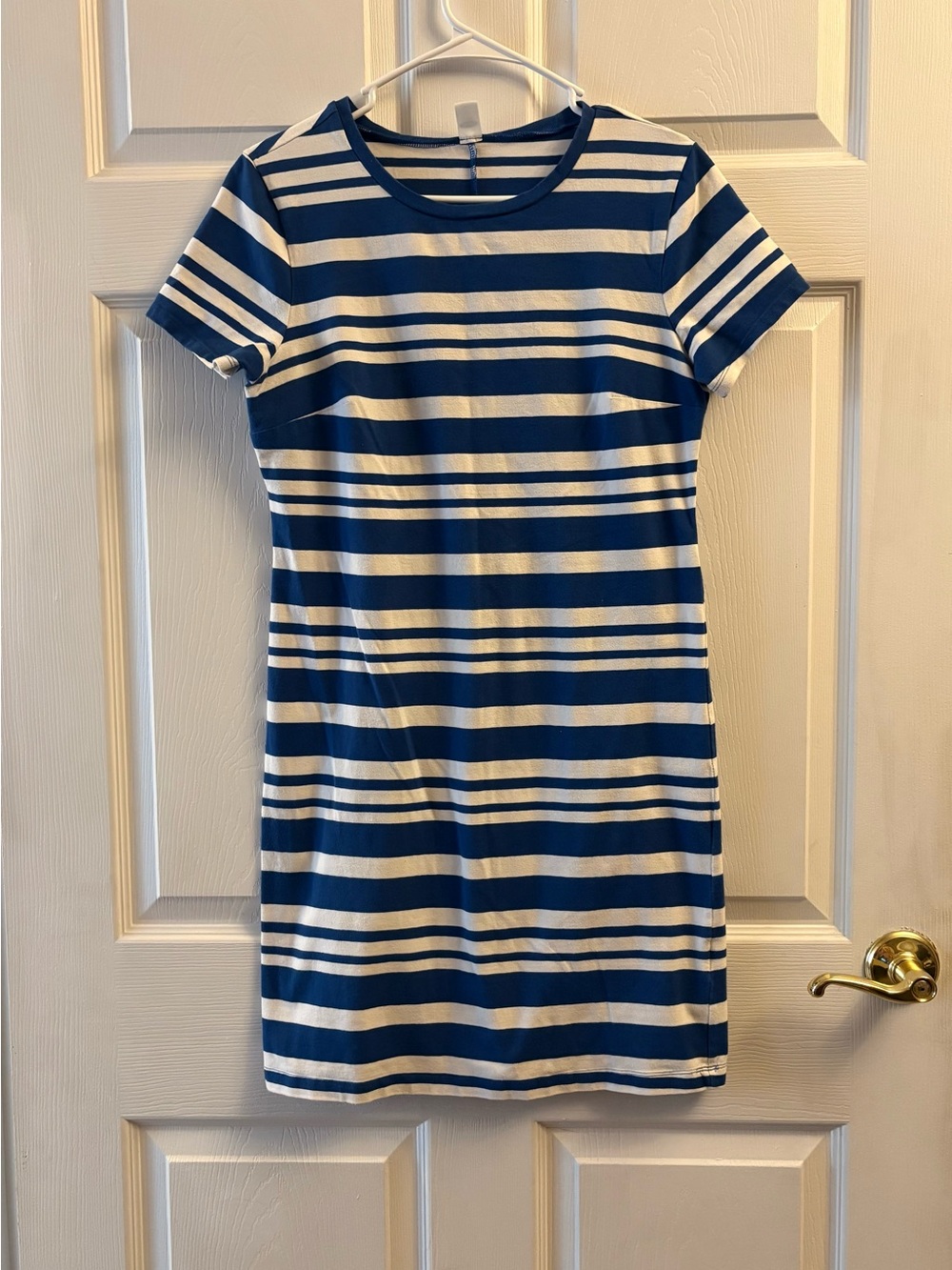 Old Navy Blue and White Striped Mini Dress
